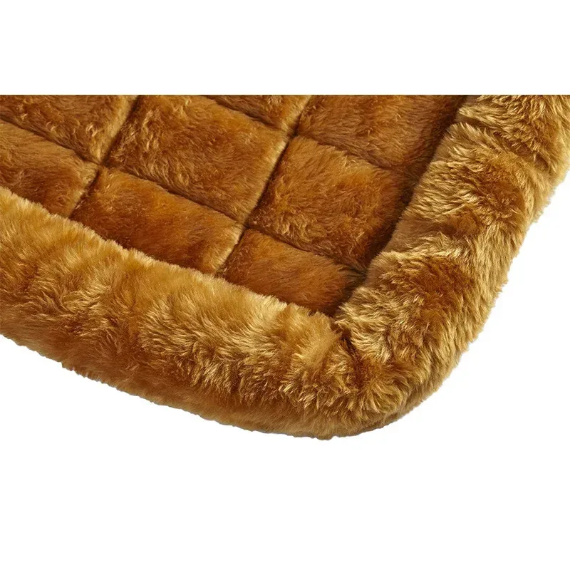 quilted plush sleeping area of the dog crate bed
