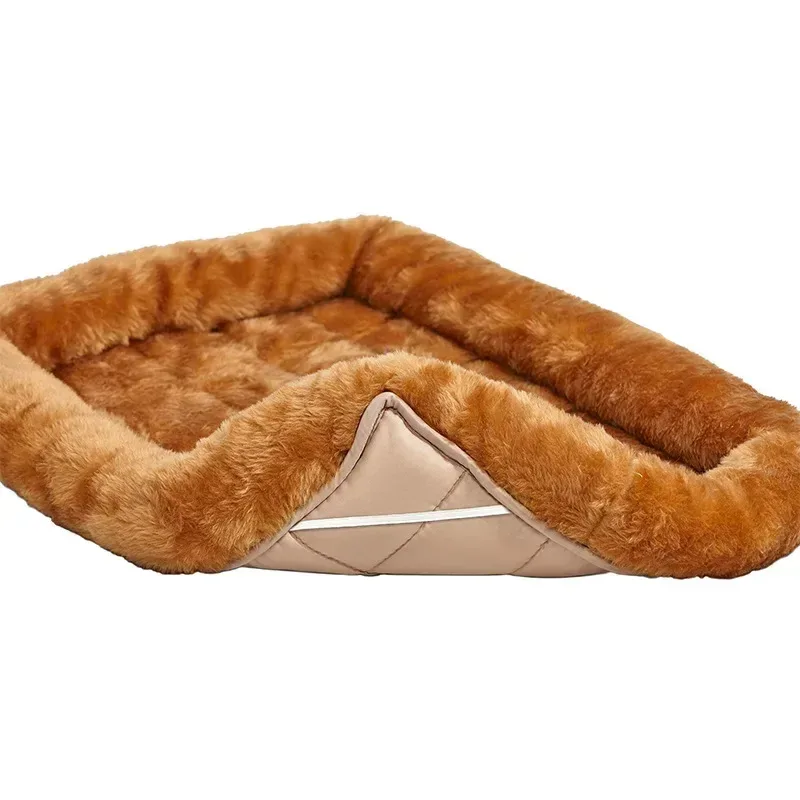 underside of the plush dog crate bed