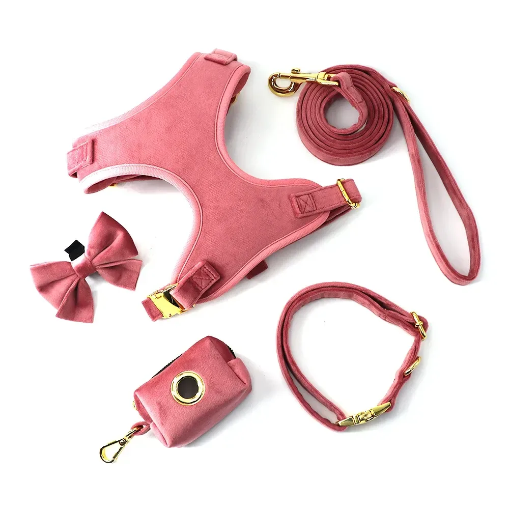 clip on bow tie and collar from the velvet dog harness set