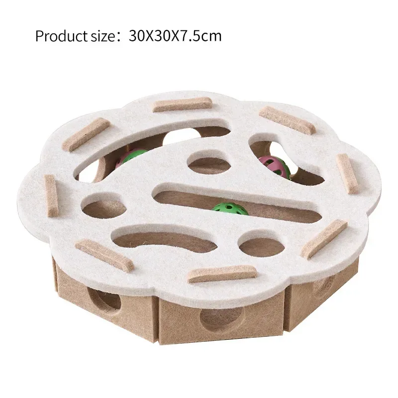 circuito de bolas para gatos bajo de 30 x 30 x 7,5 cm