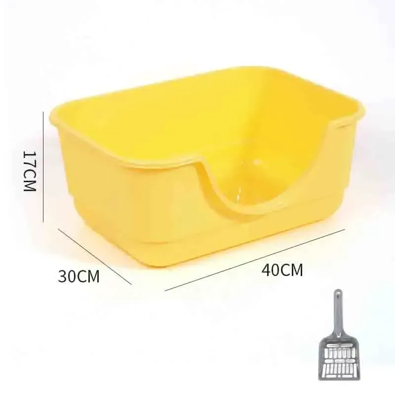 standard high sided cat litter box measuring 40 x 30 x 17 cm
