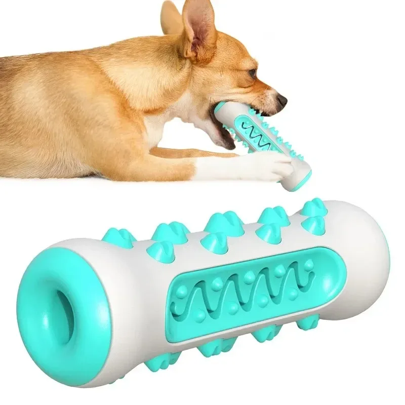 nubs and ridges on the rubber chew stick