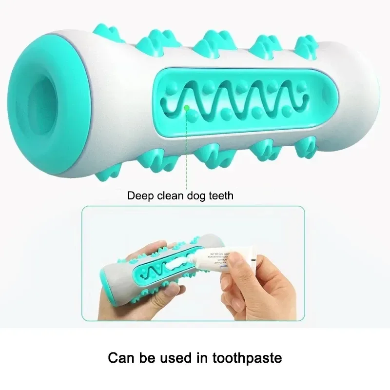 adding dog toothpaste to the chew stick groove