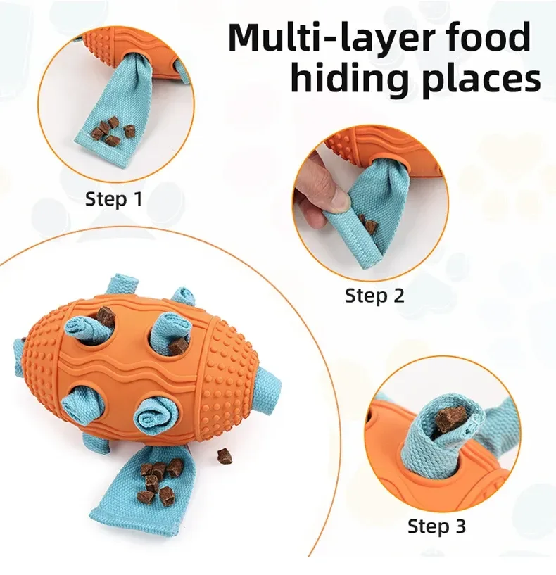how to refill the dog snuffle ball toy with treats