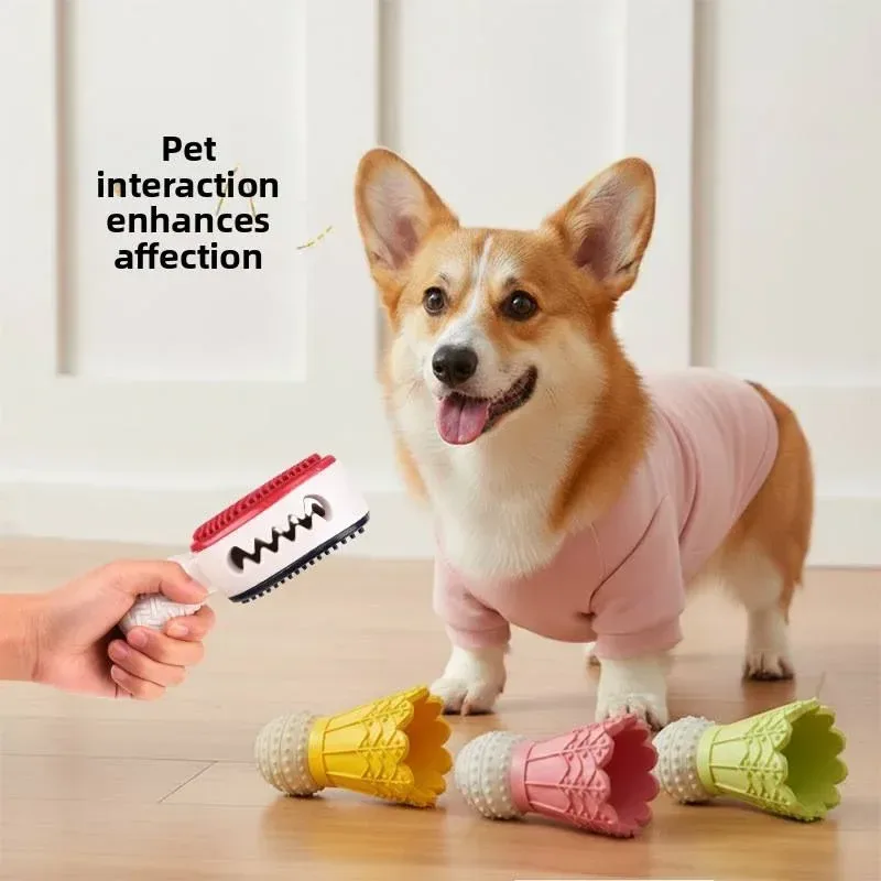 all shuttlecock and racket dog toy styles