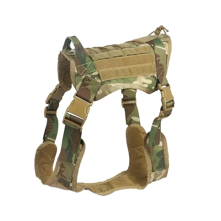 top grab handle of the camo tactical dog harness