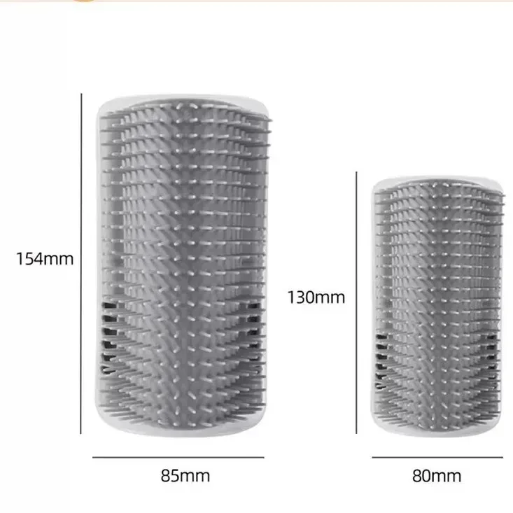 cat corner self groomer sizes, large 154 x 85 mm and small 130 x 80 mm