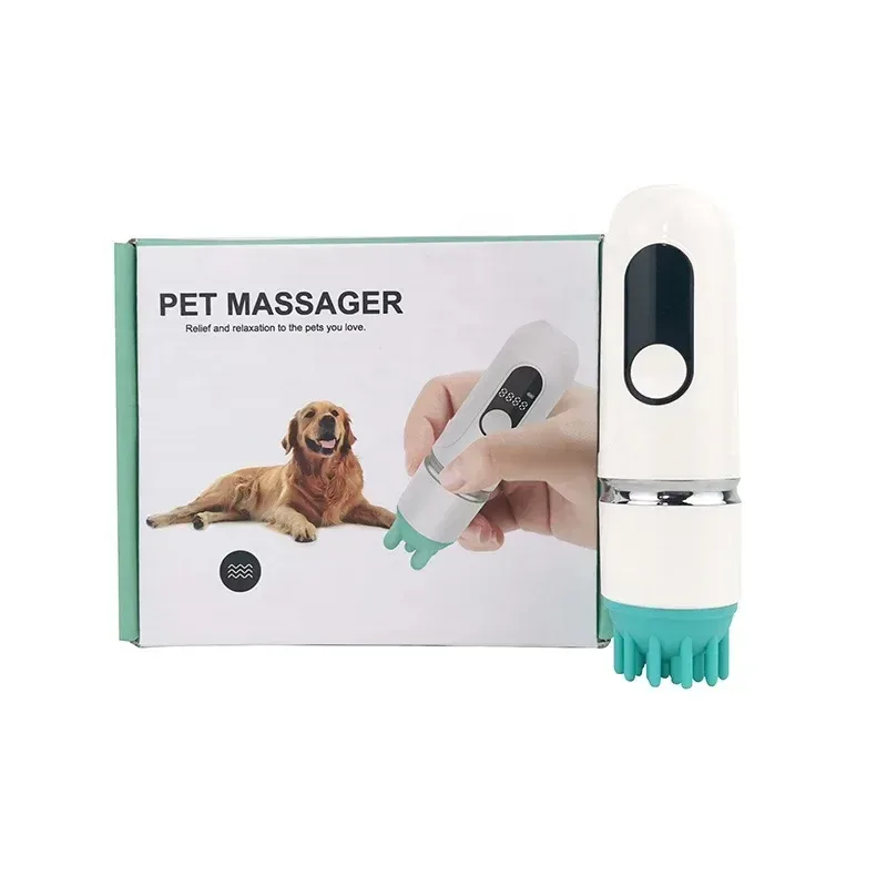 pet massager shown with its box