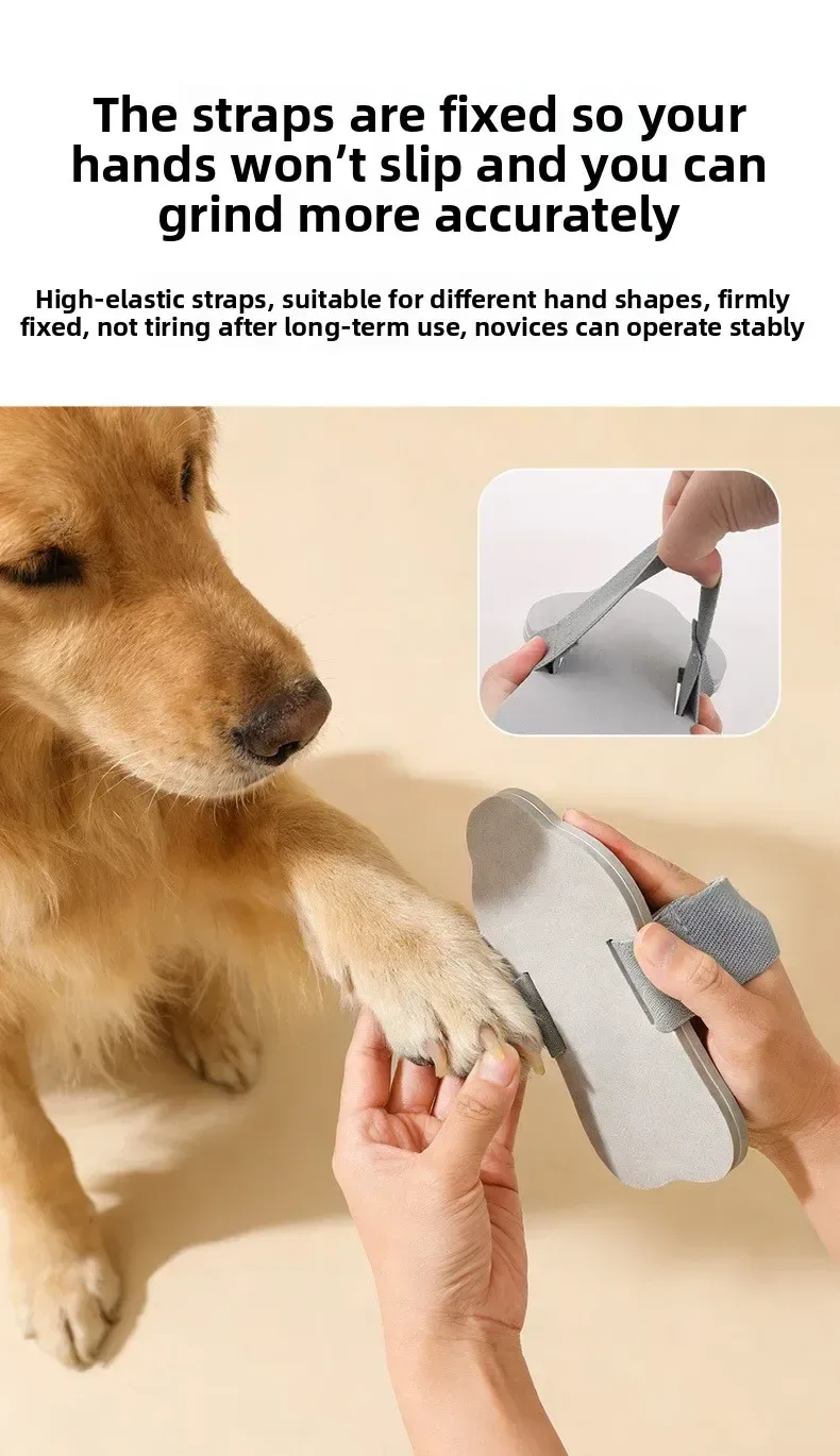elastic strap holds the nail file board on your hand