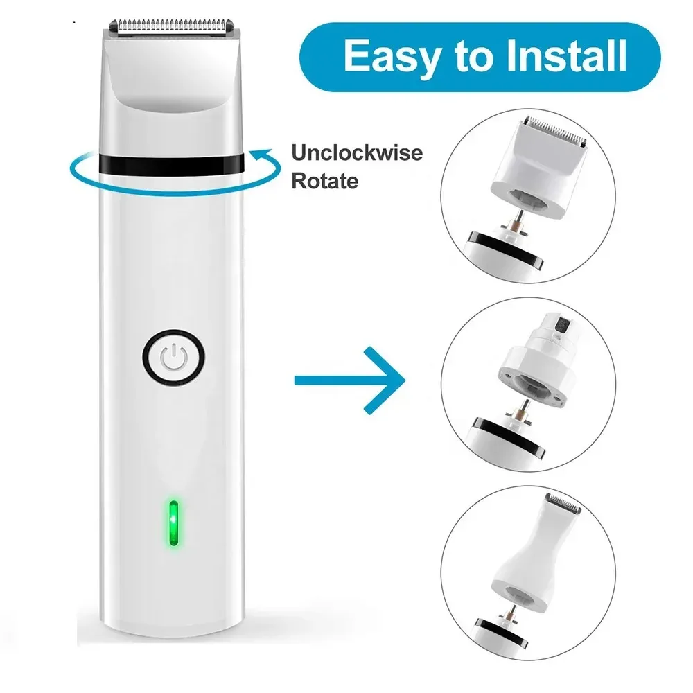 changing heads on the 3 in 1 pet trimmer