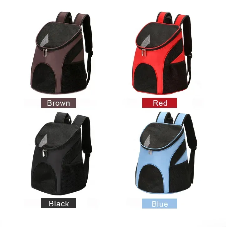 pet carrier backpack colour options brown red black blue