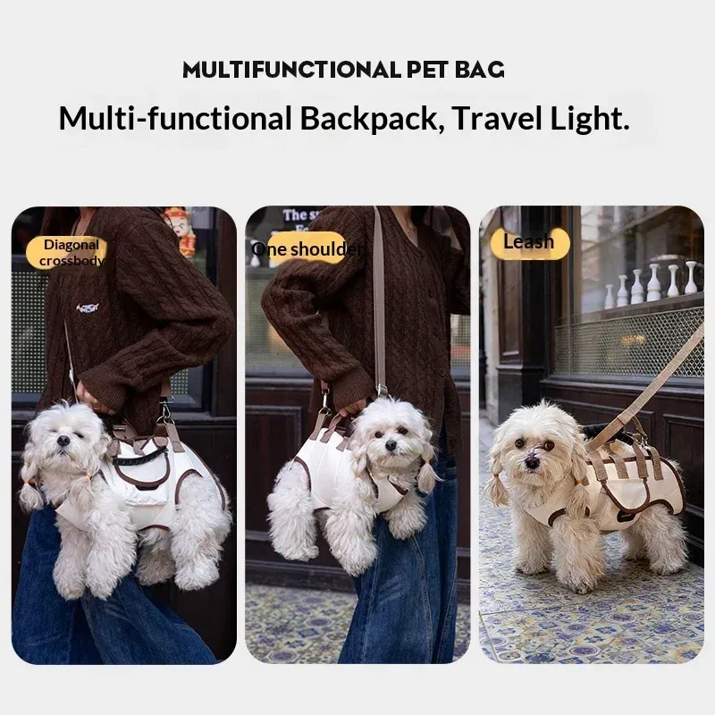 three ways to use the dog sling carrier