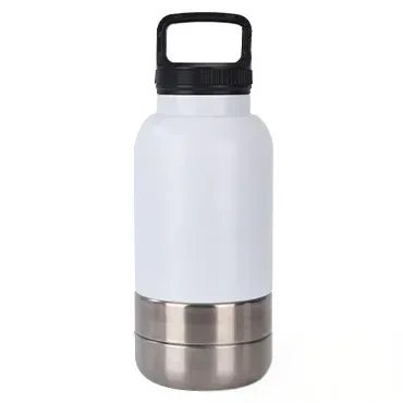 white insulated dog water bottle