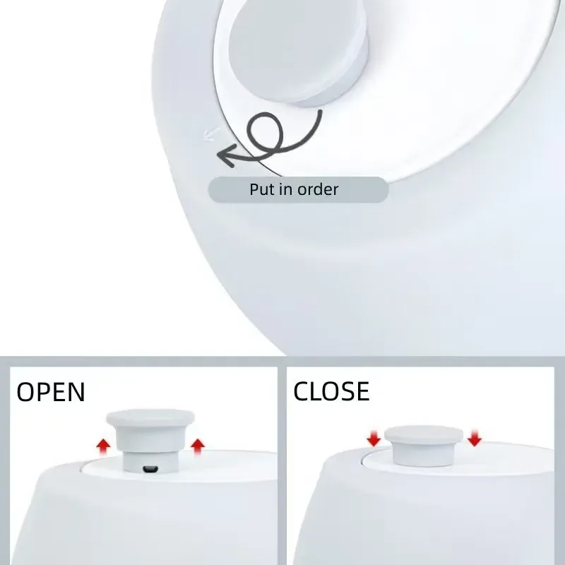 open and close button on the silicone dog bottle