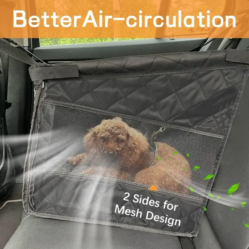mesh sides on the dog booster seat for airflow