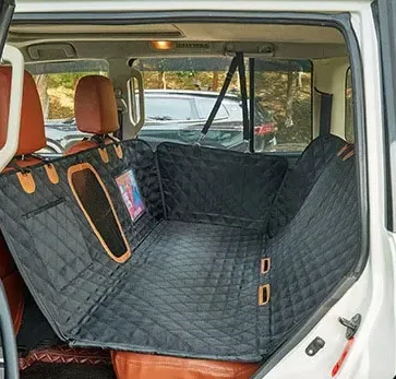 black dog hammock seat cover fitted across the back seat